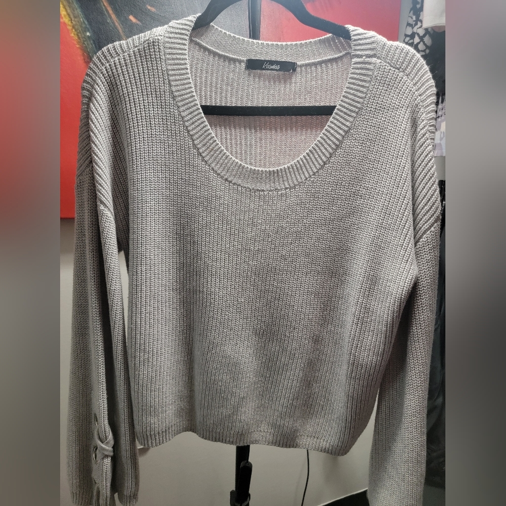 Kosmios Gray Slightly Oversized Sweater